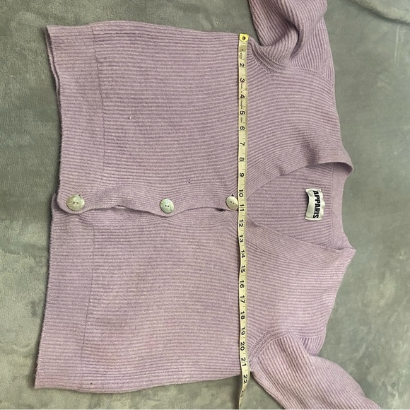 Apparis Purple Rib Knit Cardigan Sweater 3022 - Picture 7 of 11